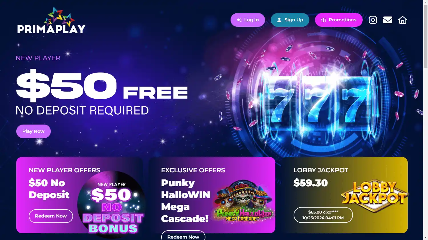 PrimaPlay Casino screenshot 1