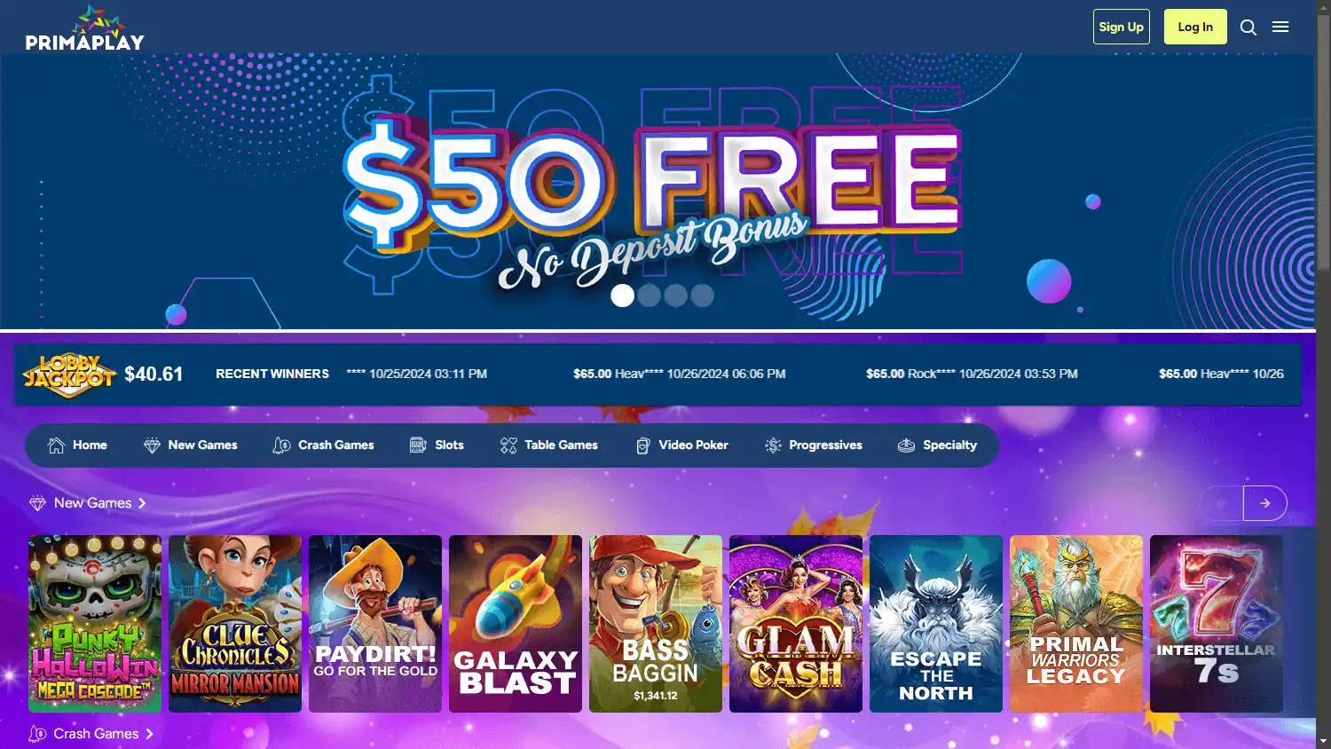 PrimaPlay Casino screenshot 2