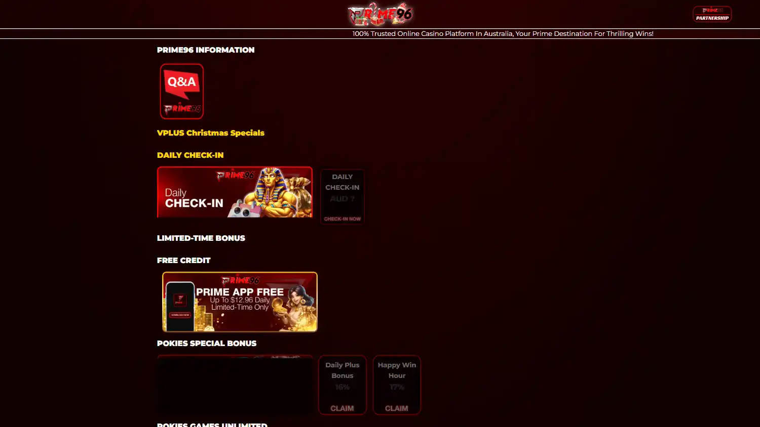 PRIME96 Casino screenshot 3