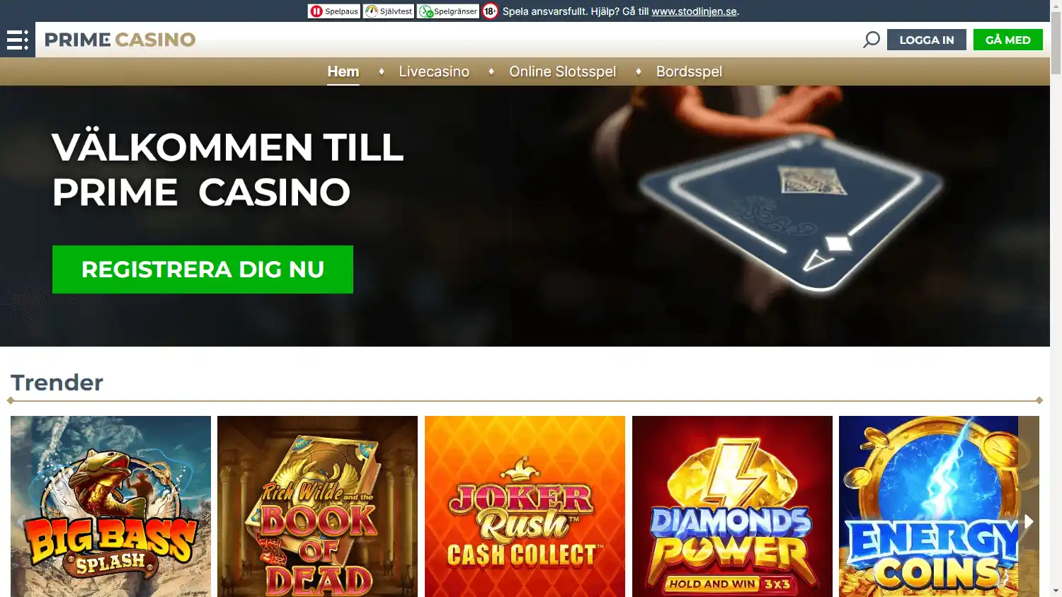 Prime Casino SE screenshot 1