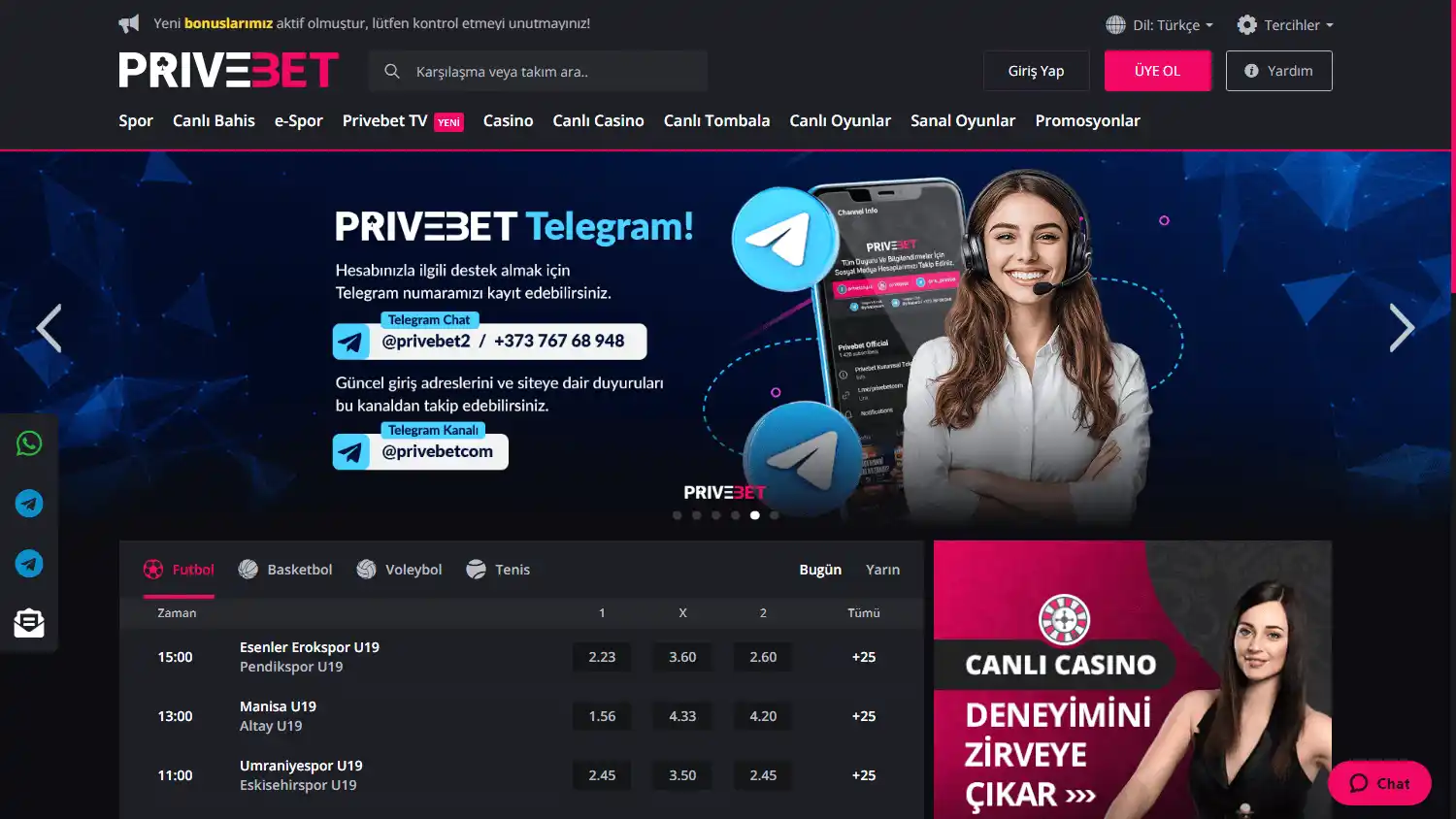 Privebet Casino screenshot 1