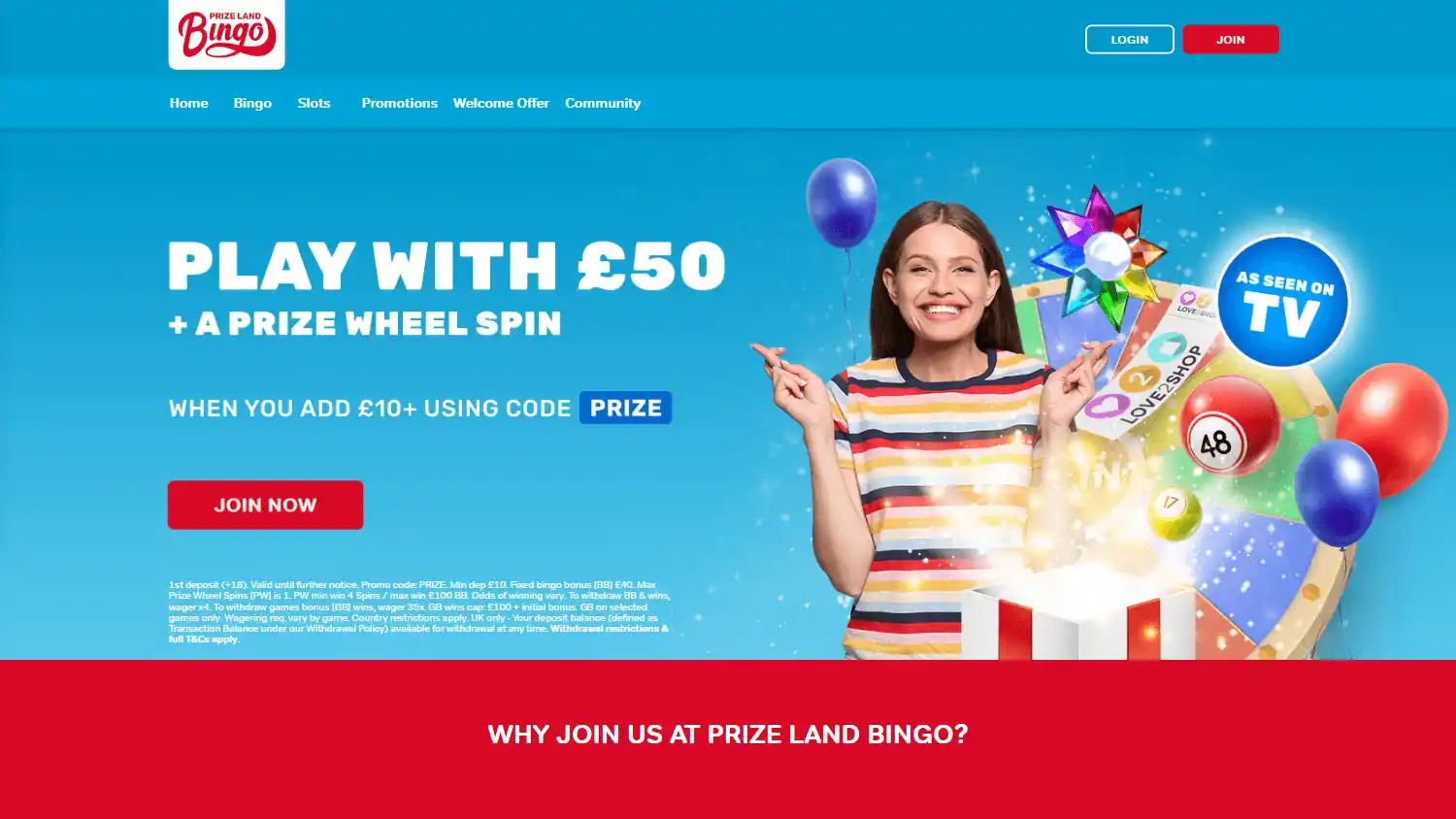 Prize Land Bingo Casino screenshot 1