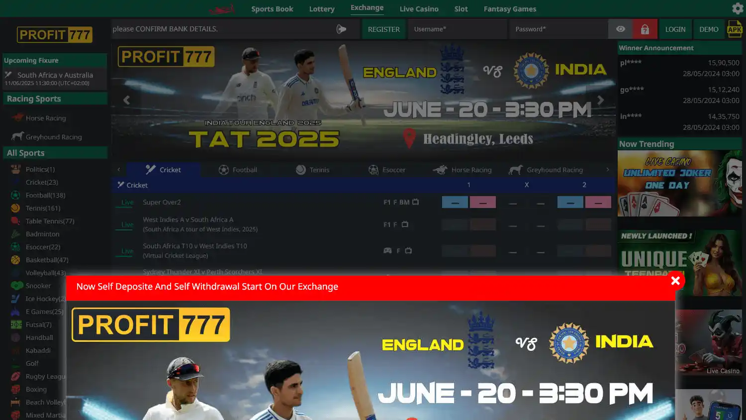 PROFIT777 Casino screenshot 1