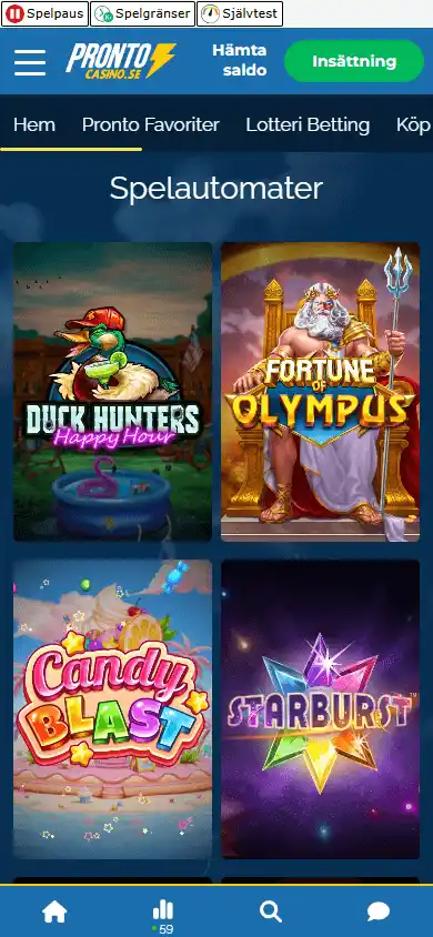 Pronto Casino screenshot 4