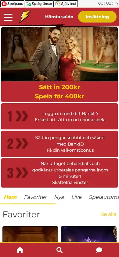 Pronto Live Casino screenshot 3