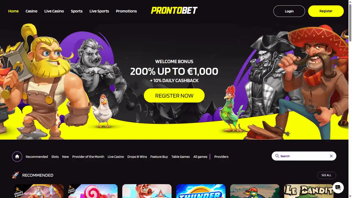 ProntoBet Casino screenshot 1