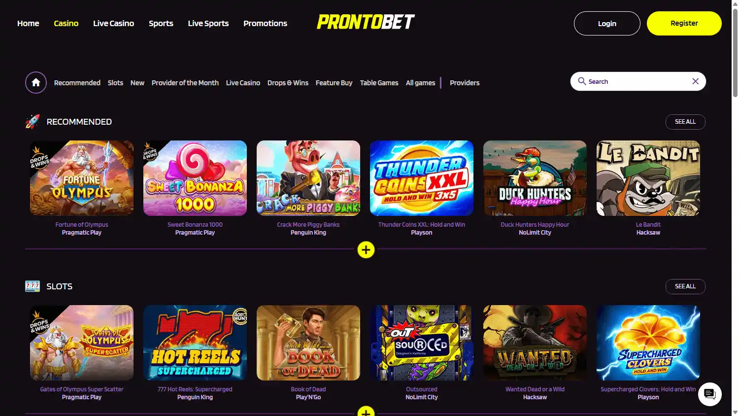 ProntoBet Casino screenshot 2