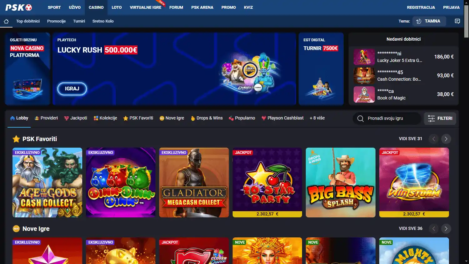 PSK Casino screenshot 2