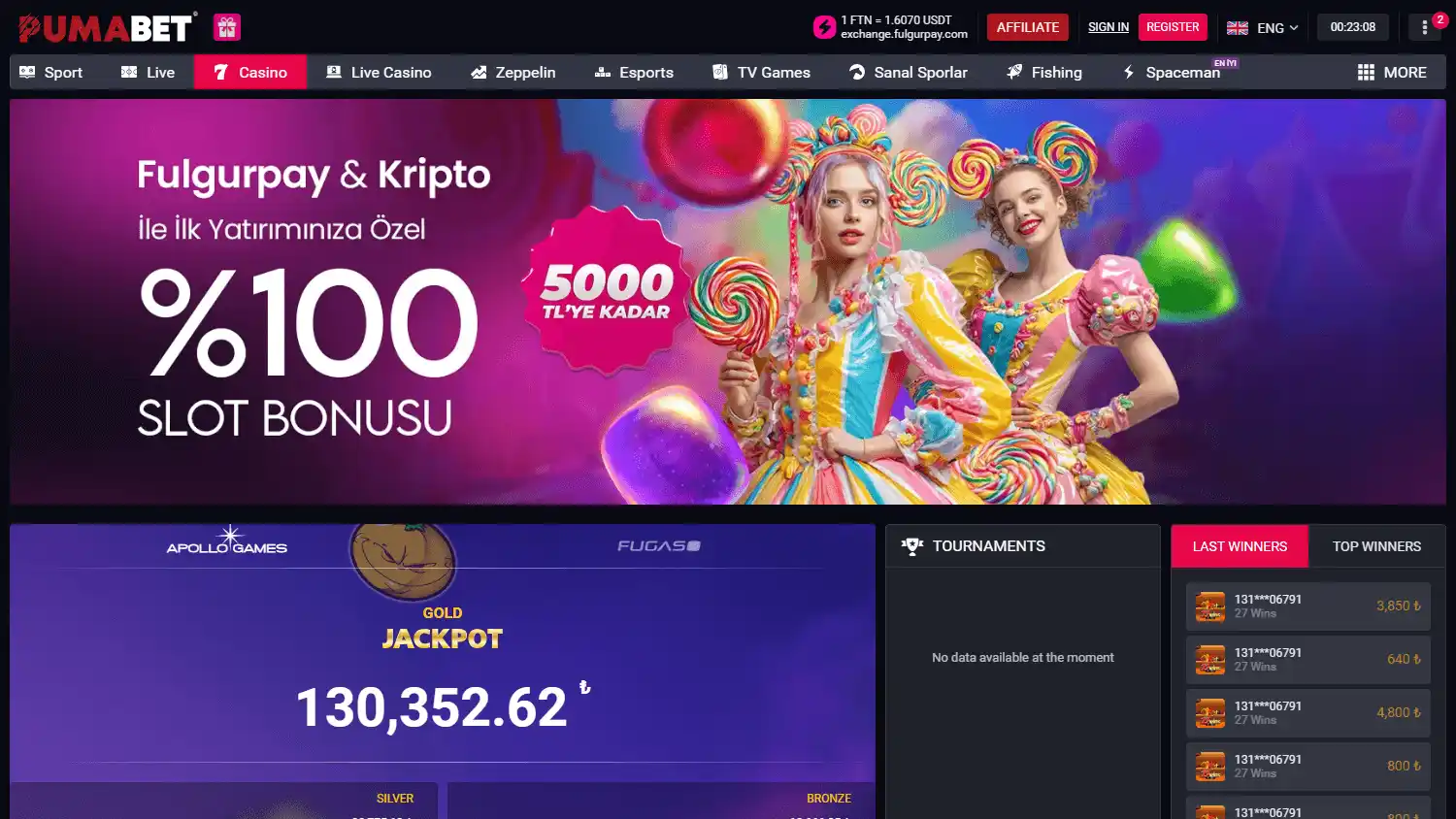 Pumabet Casino screenshot 1