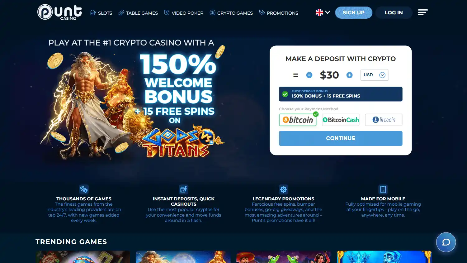 Punt Casino screenshot 1