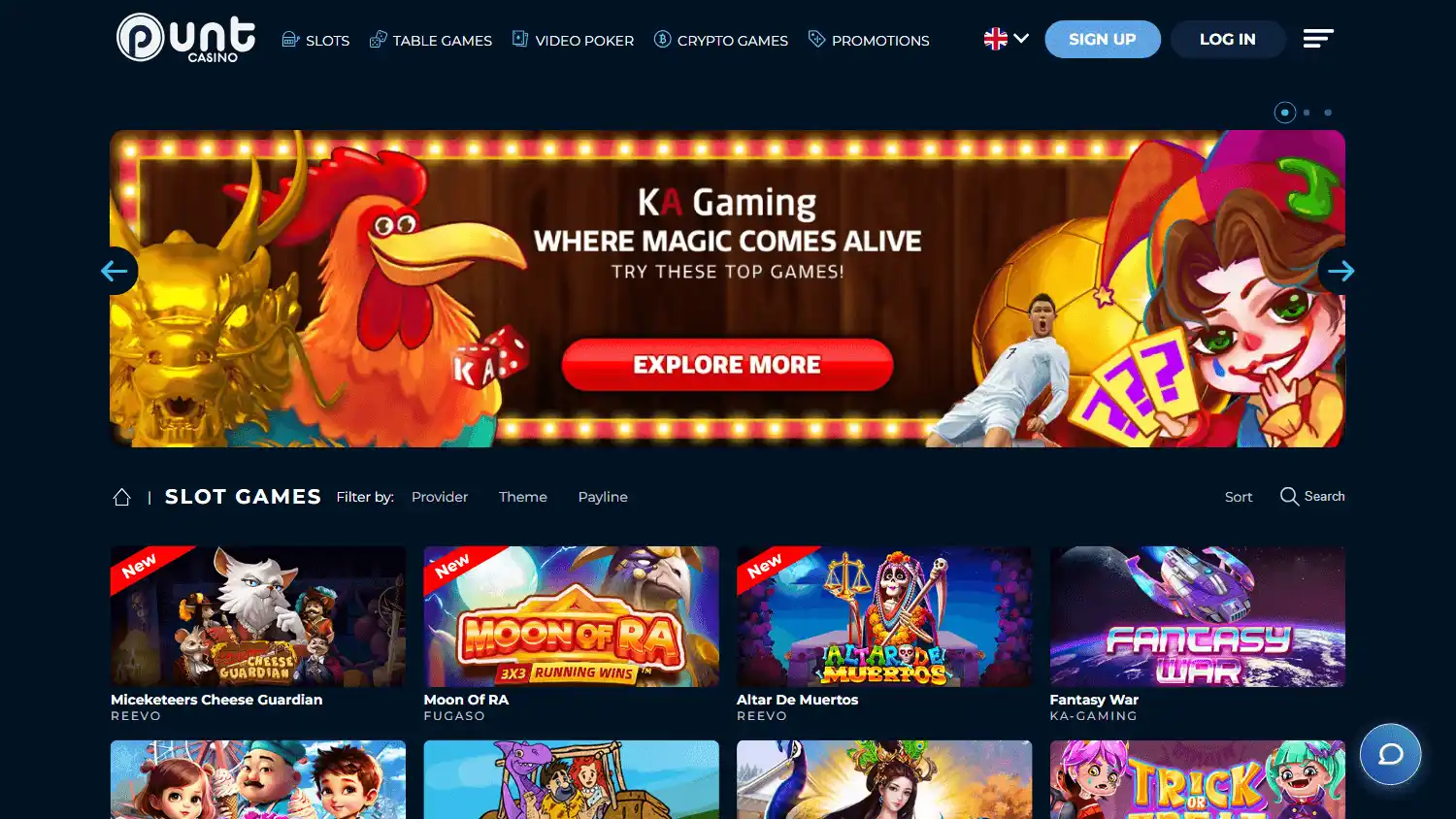 Punt Casino screenshot 2