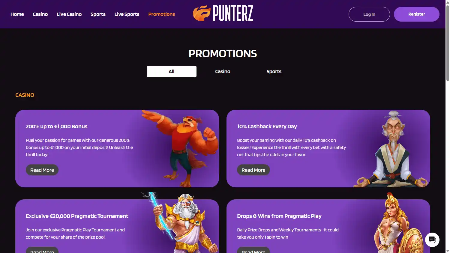 Punterz Casino screenshot 3