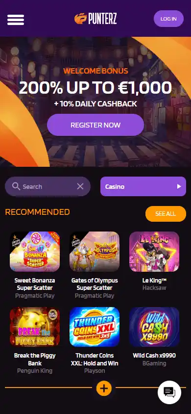 Punterz Casino screenshot 4
