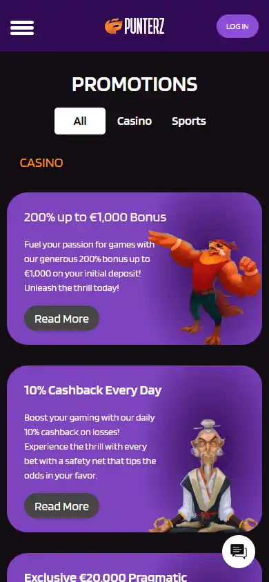 Punterz Casino screenshot 6