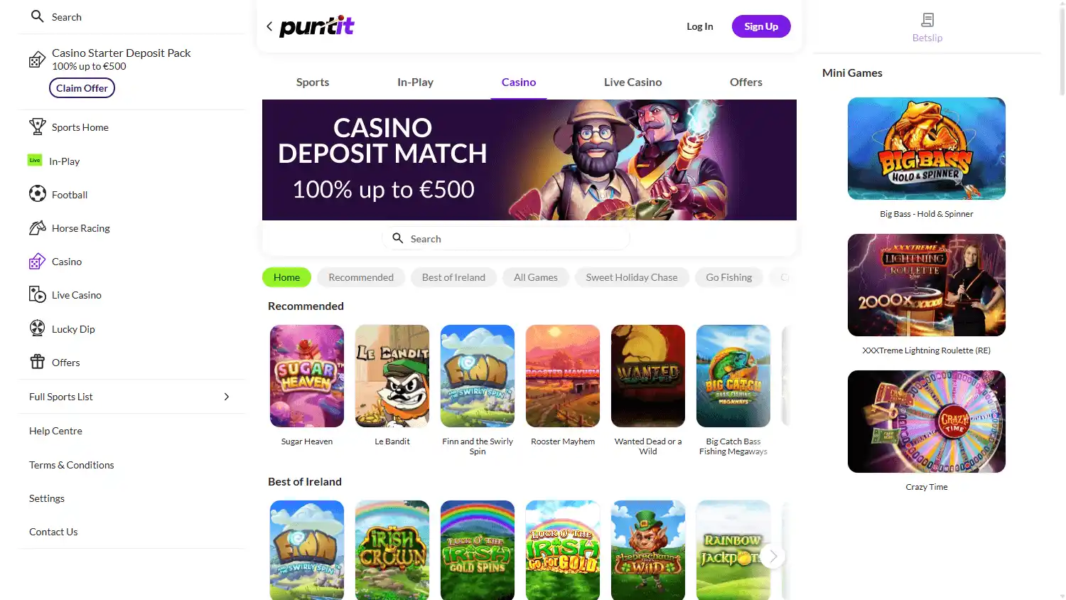 Puntit Casino screenshot 2