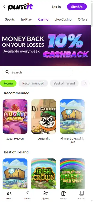 Puntit Casino screenshot 5