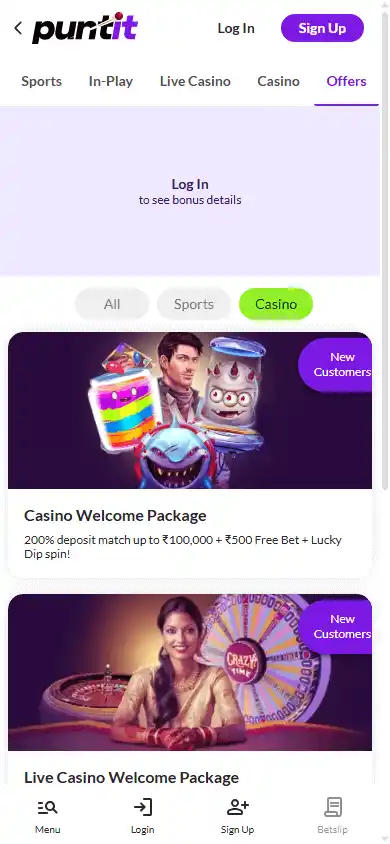 Puntit Casino screenshot 3