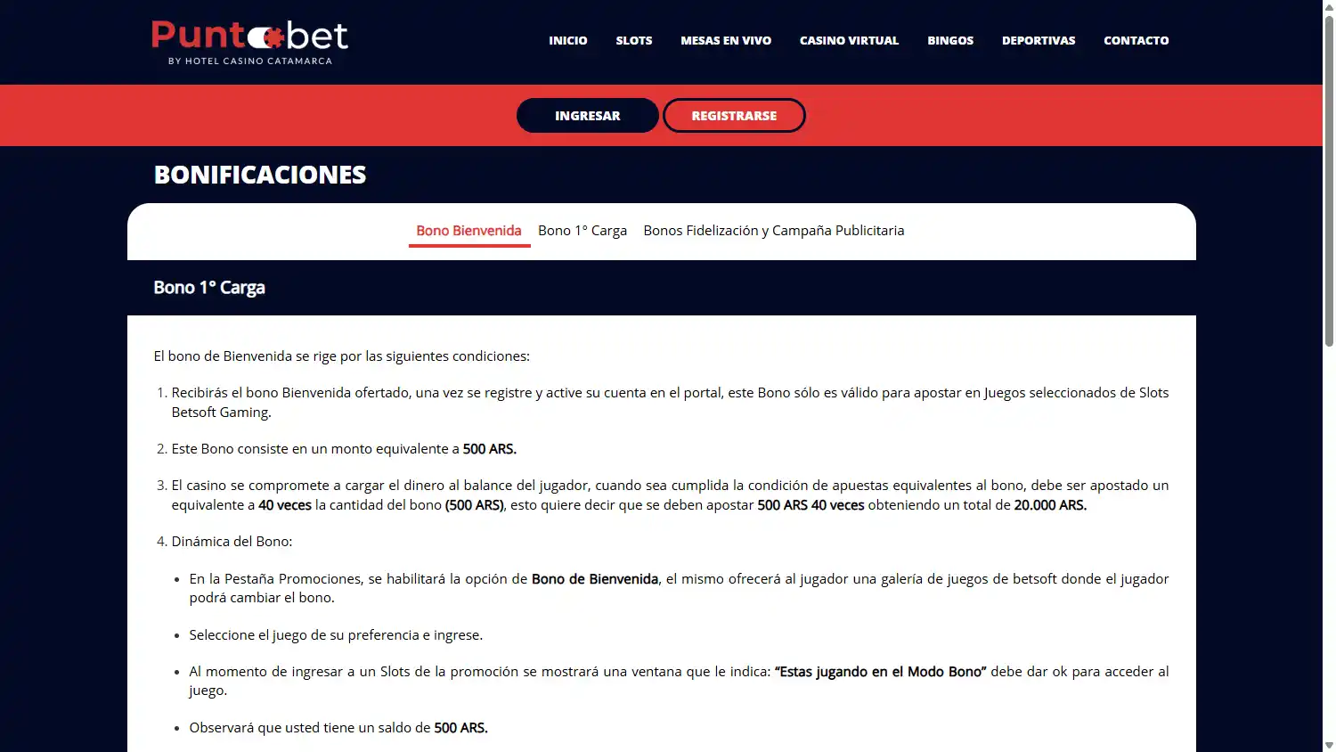 Punto.Bet Casino screenshot 2
