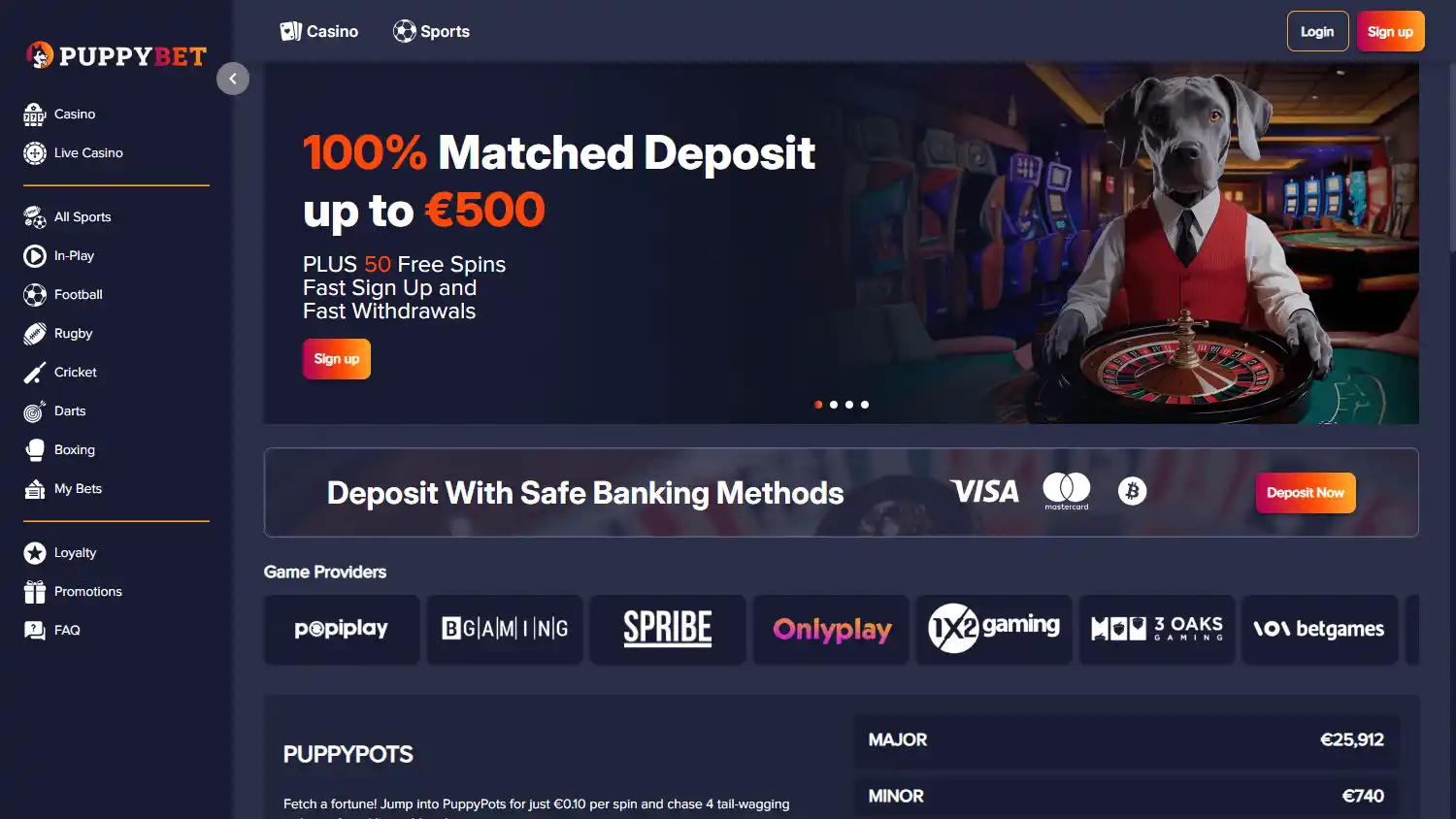 PuppyBet Casino screenshot 1