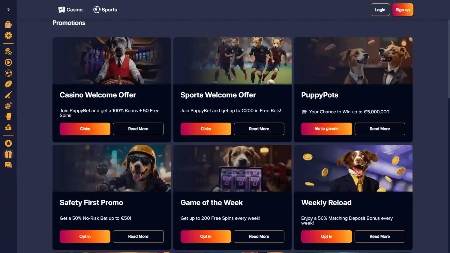 PuppyBet Casino screenshot 3