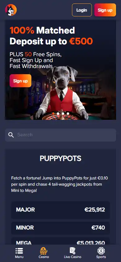 PuppyBet Casino screenshot 5