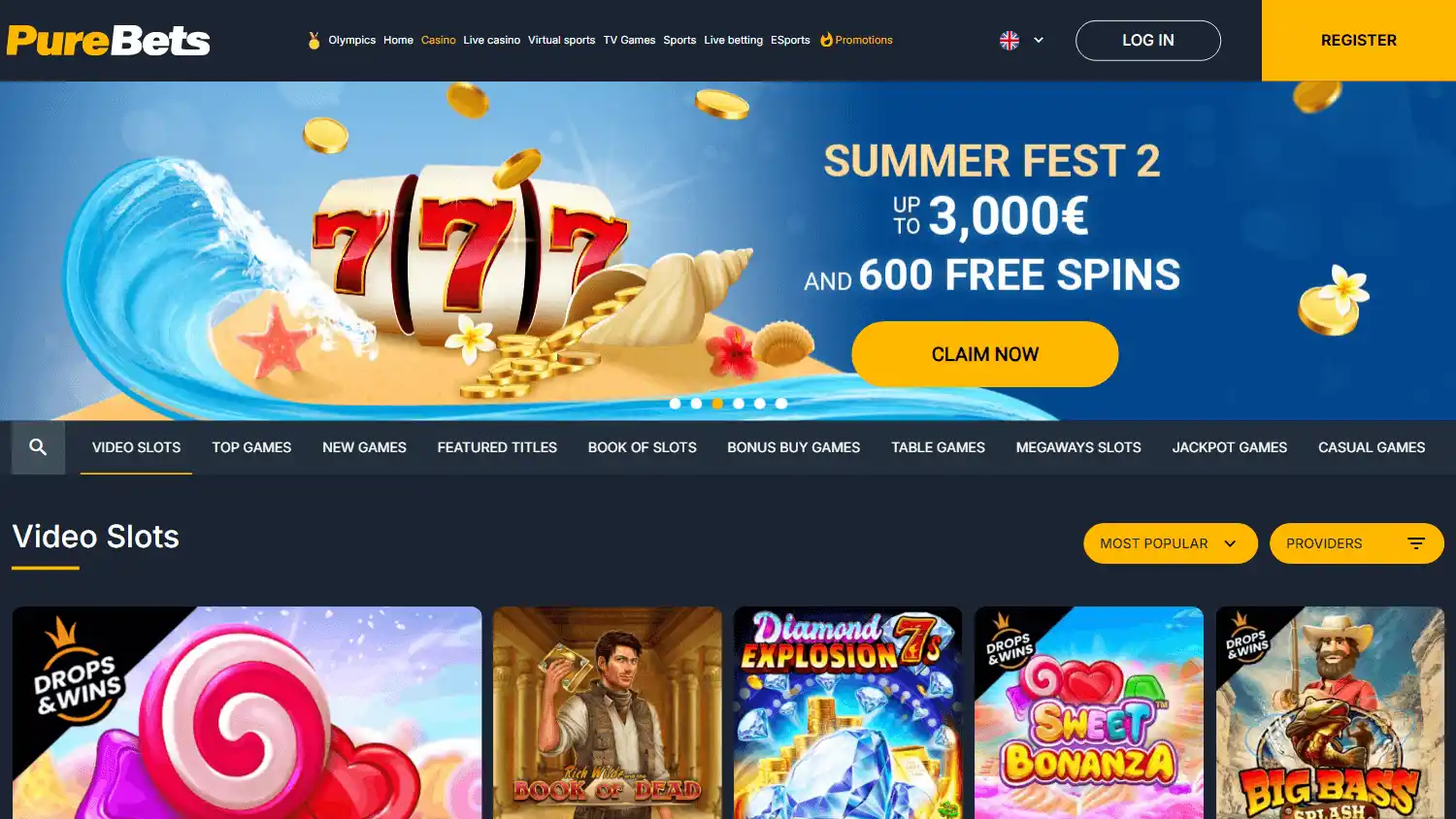 PureBets Casino screenshot 2