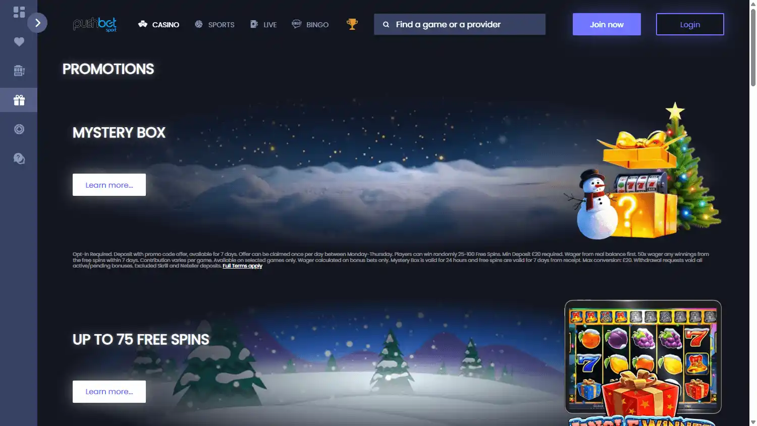 PushBet Casino screenshot 3