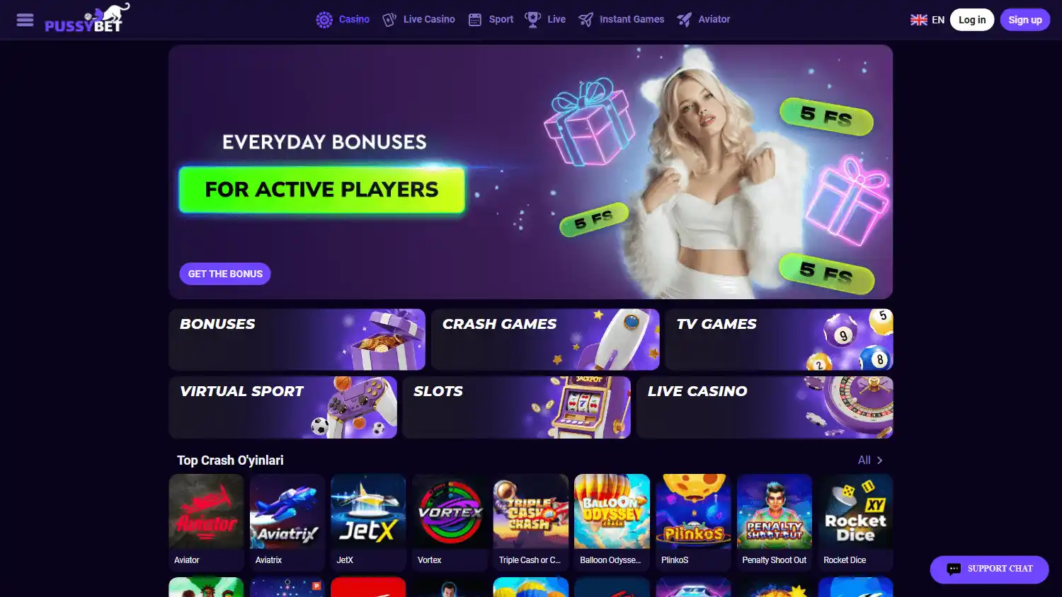 PussyBet Casino screenshot 2