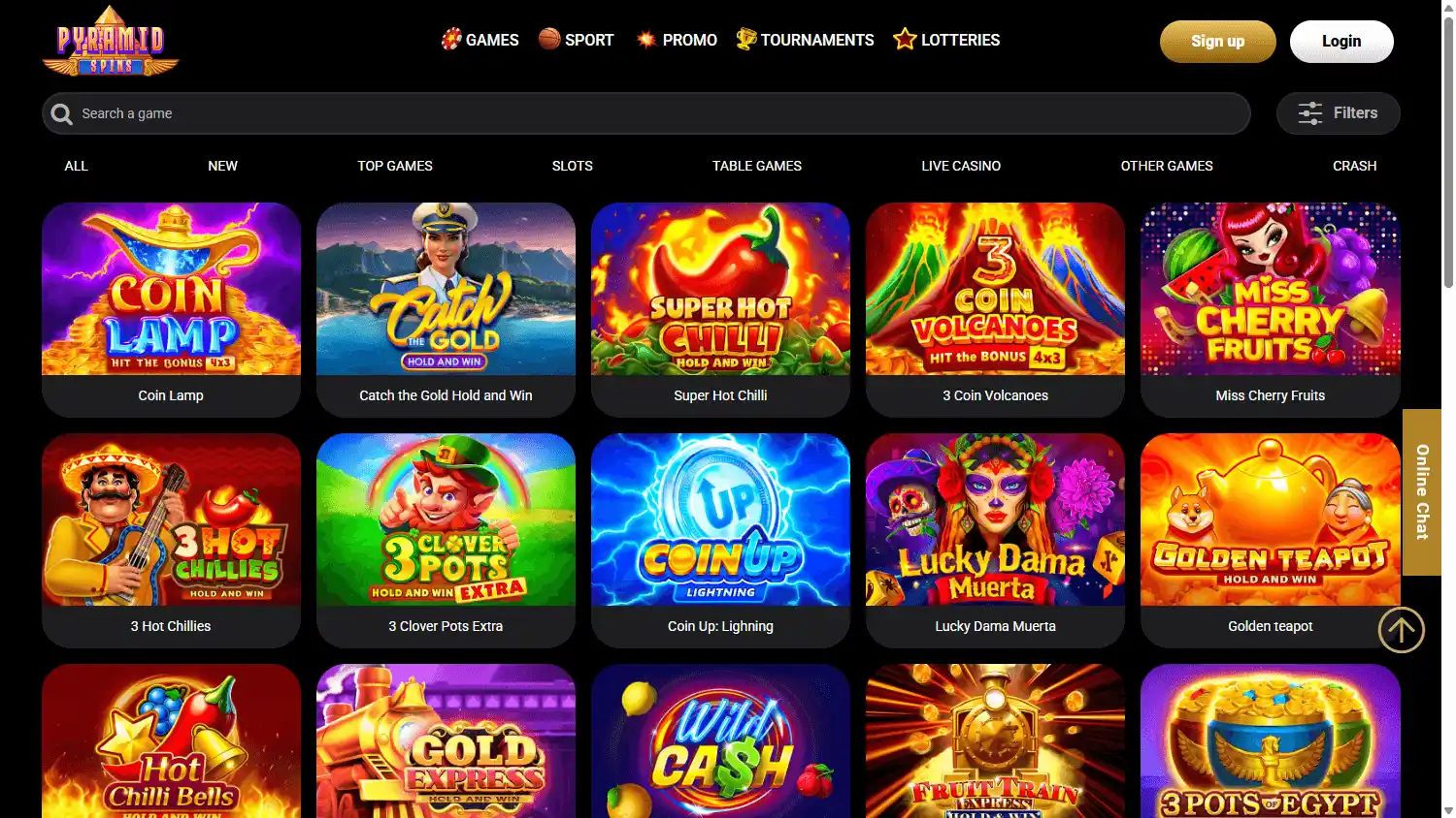 Pyramid Spins Casino screenshot 2