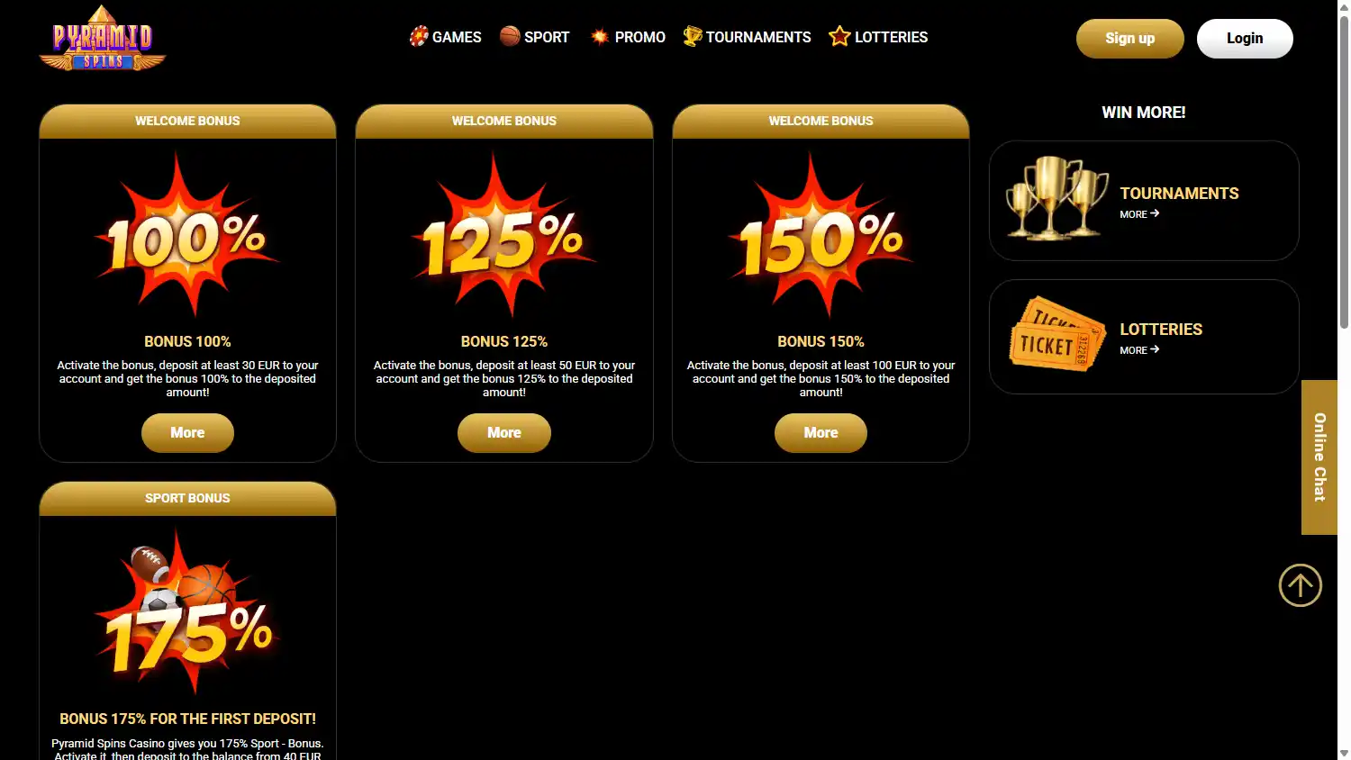 Pyramid Spins Casino screenshot 3