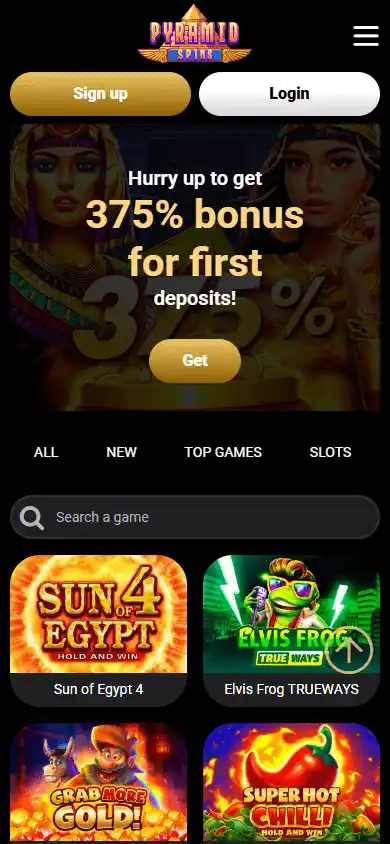 Pyramid Spins Casino screenshot 4