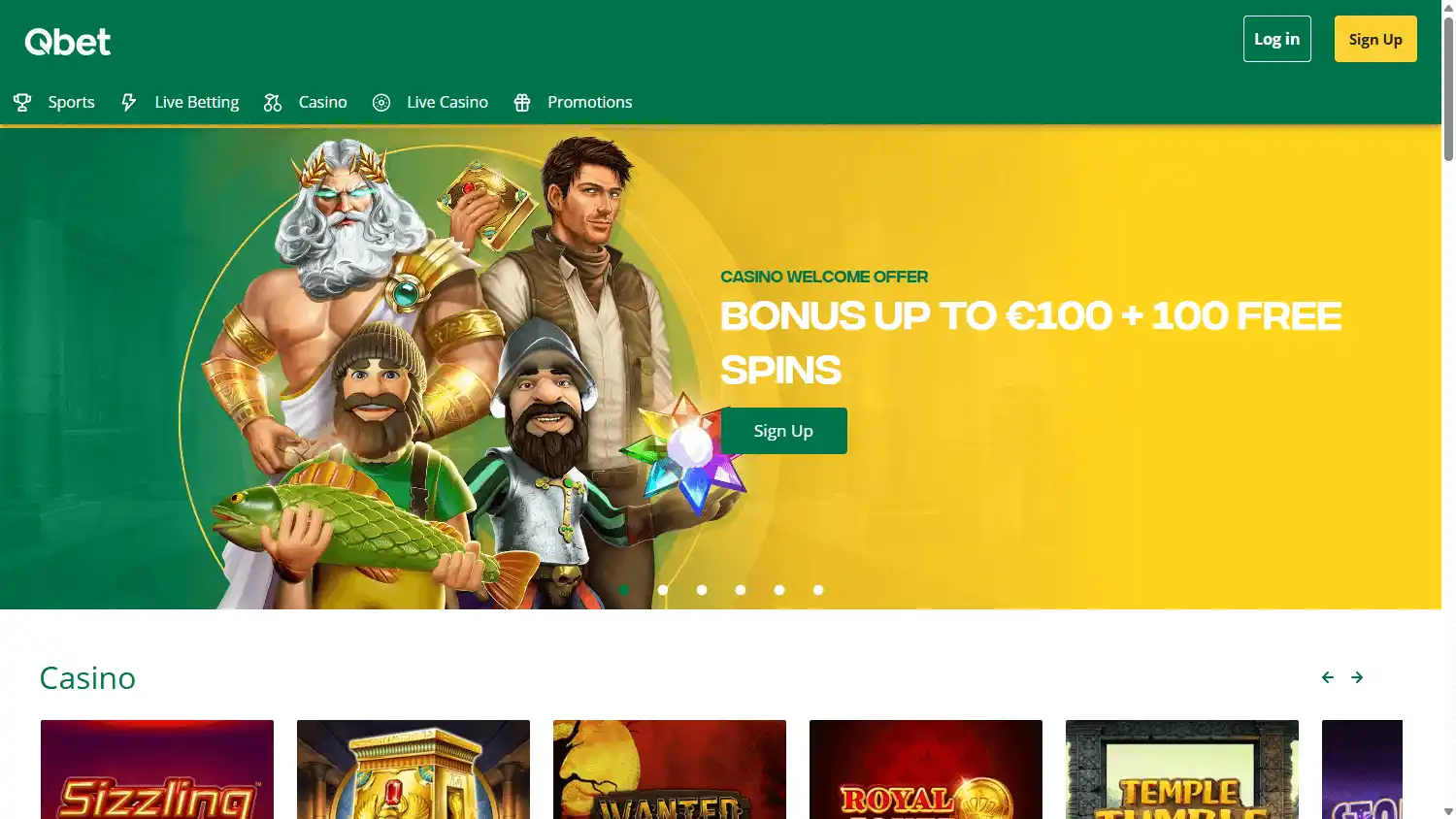 Qbet Casino screenshot 1