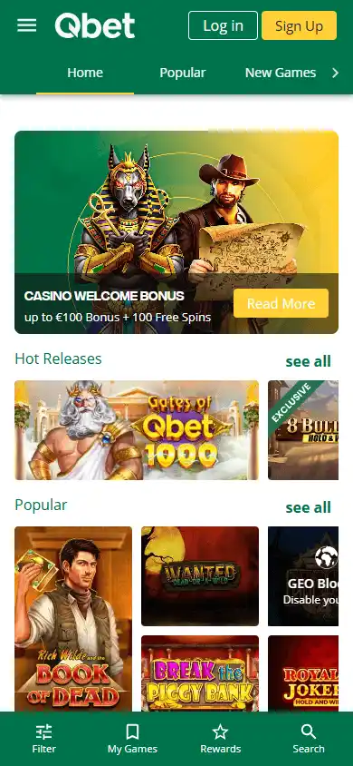 Qbet Casino screenshot 5