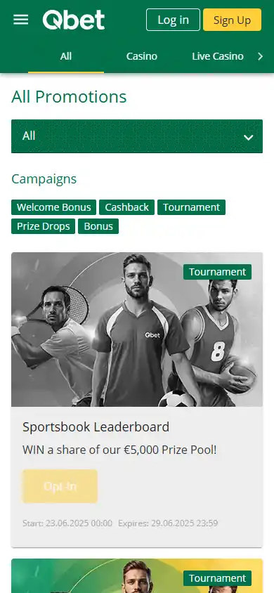 Qbet Casino screenshot 6