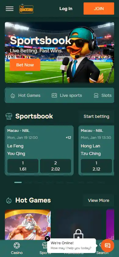 Quacksino Casino screenshot 4