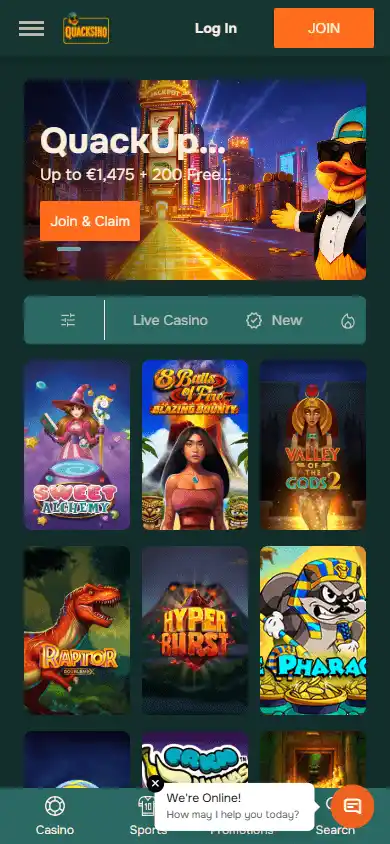 Quacksino Casino screenshot 5