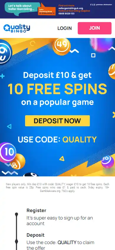 Quality Bingo Casino screenshot 2