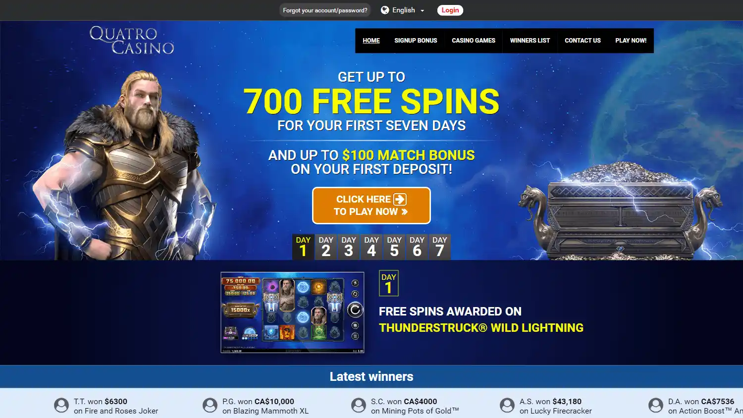 Quatro Casino screenshot 1