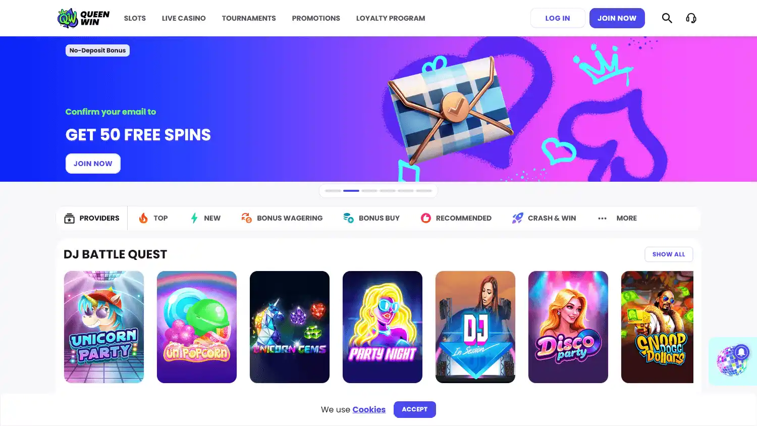 Queenwin Casino screenshot 1