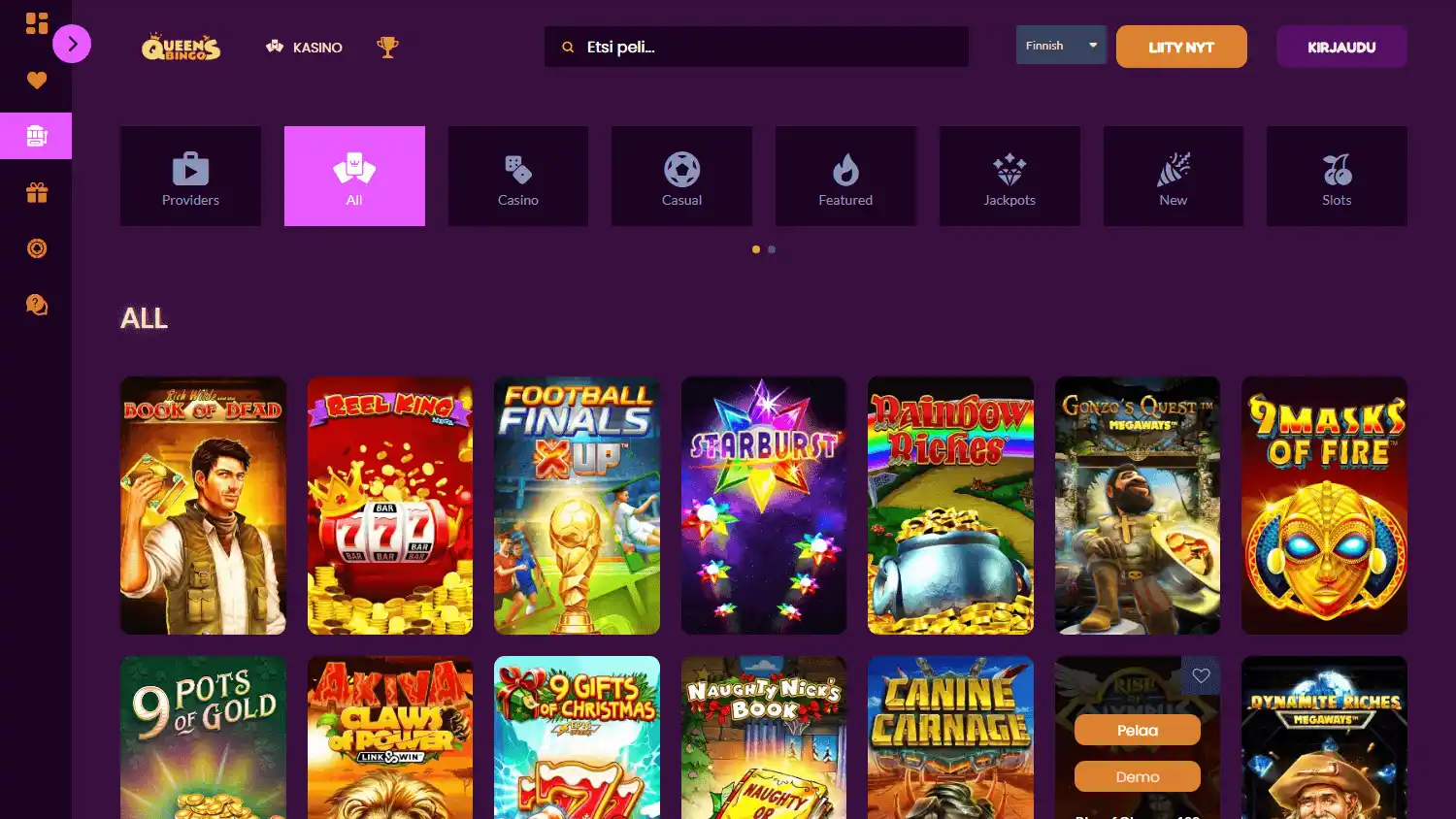 Queens Bingo Casino screenshot 2
