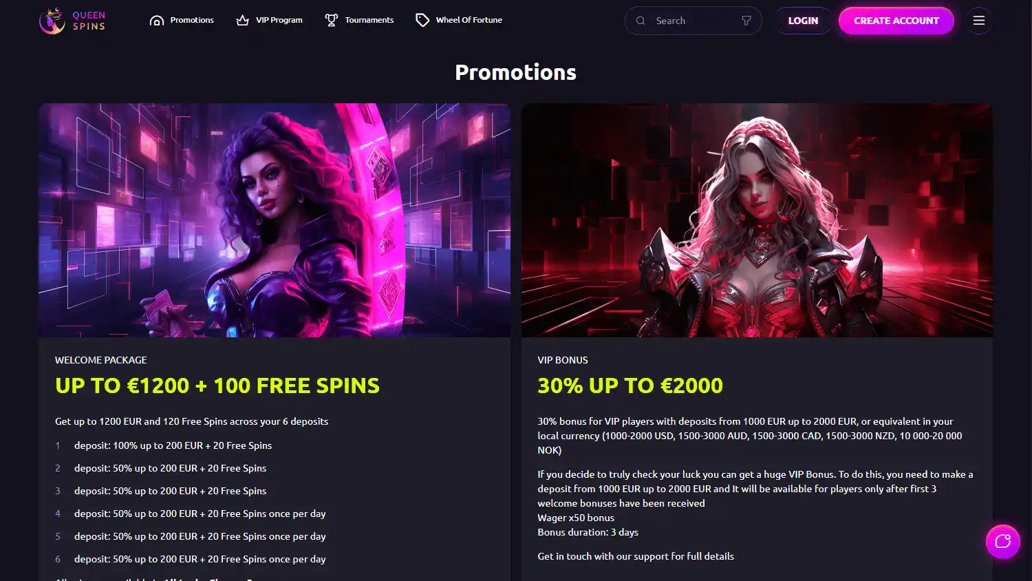 Queenspins Casino screenshot 3
