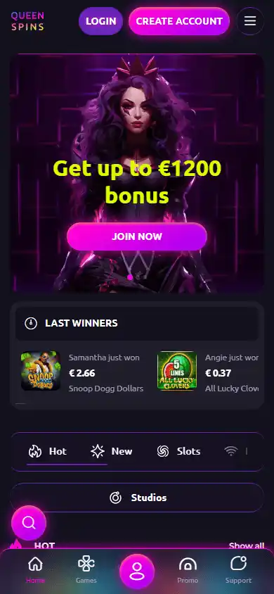Queenspins Casino screenshot 4