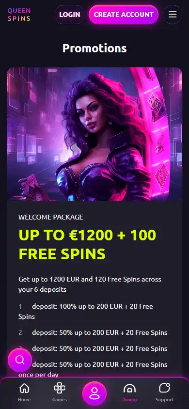 Queenspins Casino screenshot 6