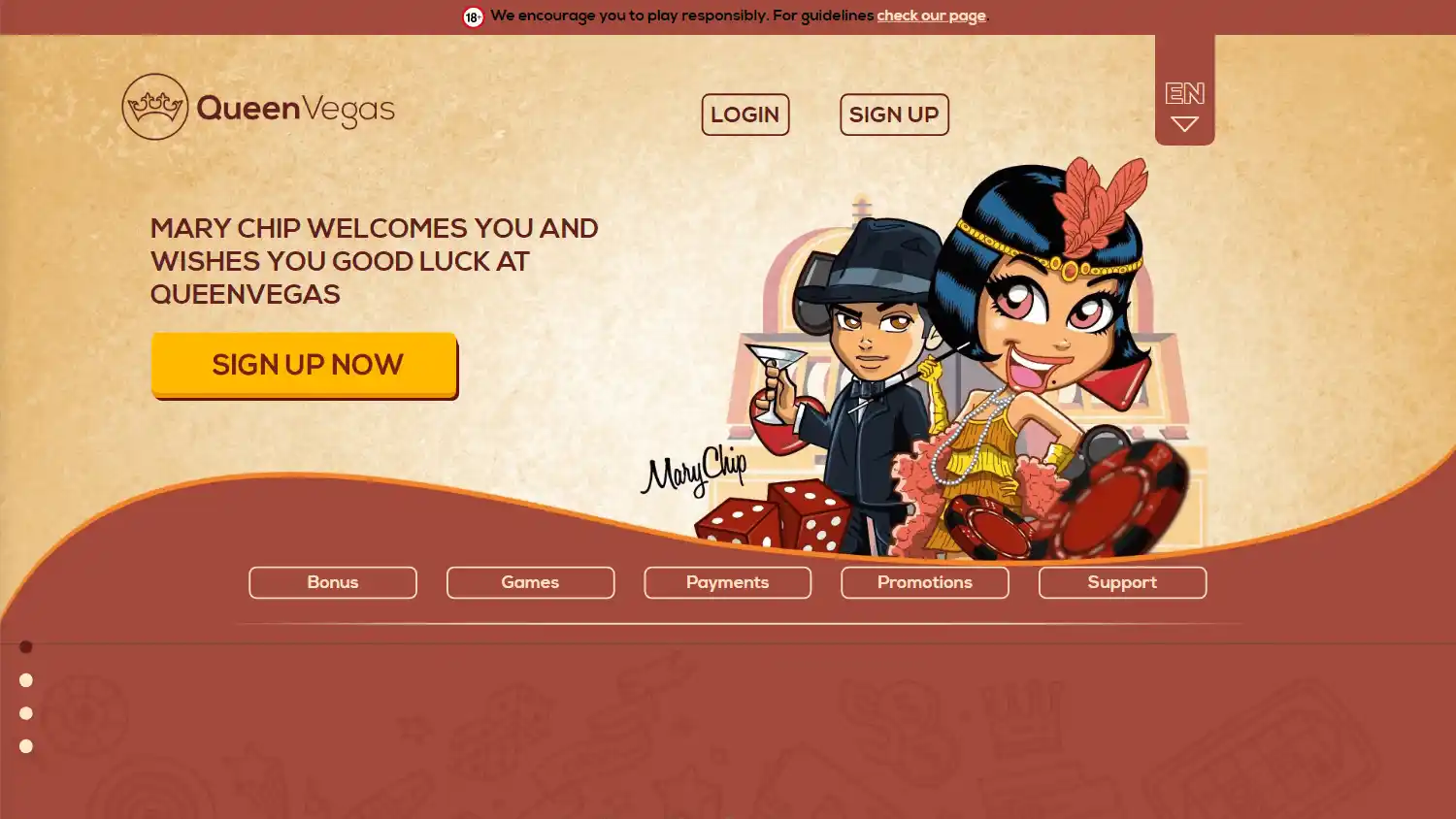 QueenVegas Casino screenshot 1