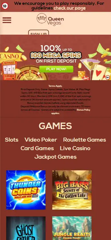 QueenVegas Casino screenshot 4