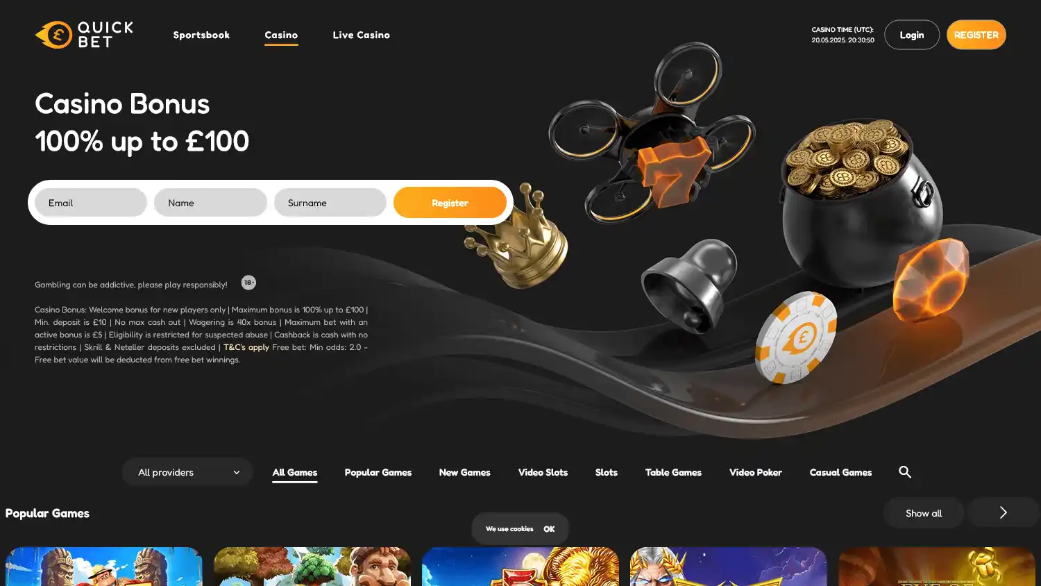 Quickbet Casino UK screenshot 2