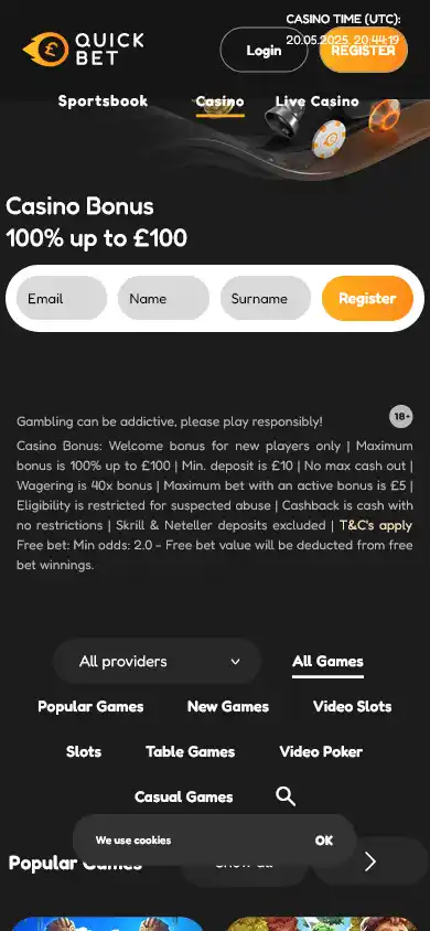 Quickbet Casino UK screenshot 4