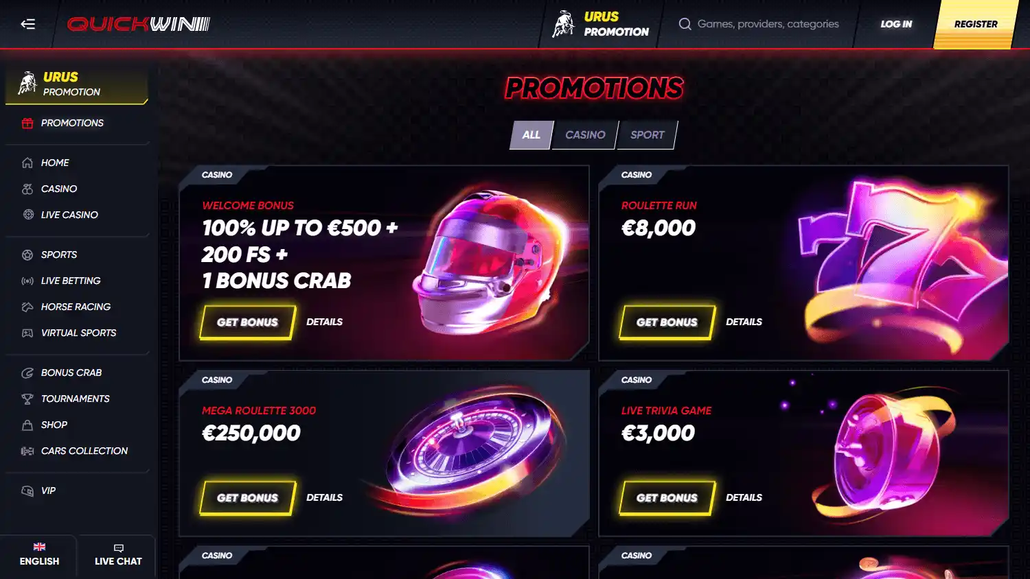 QuickWin Casino screenshot 3