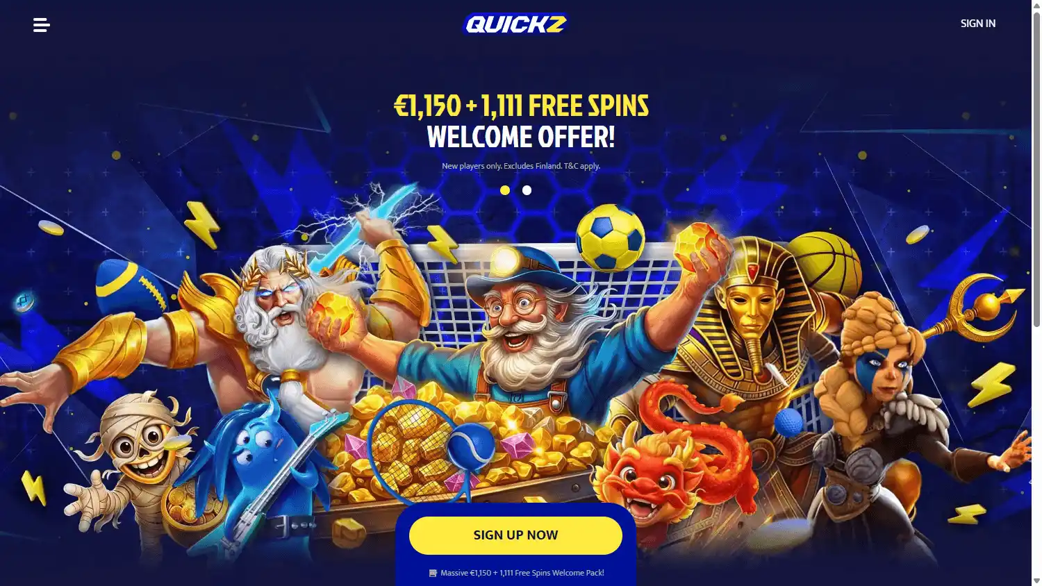 Quickz Casino screenshot 1