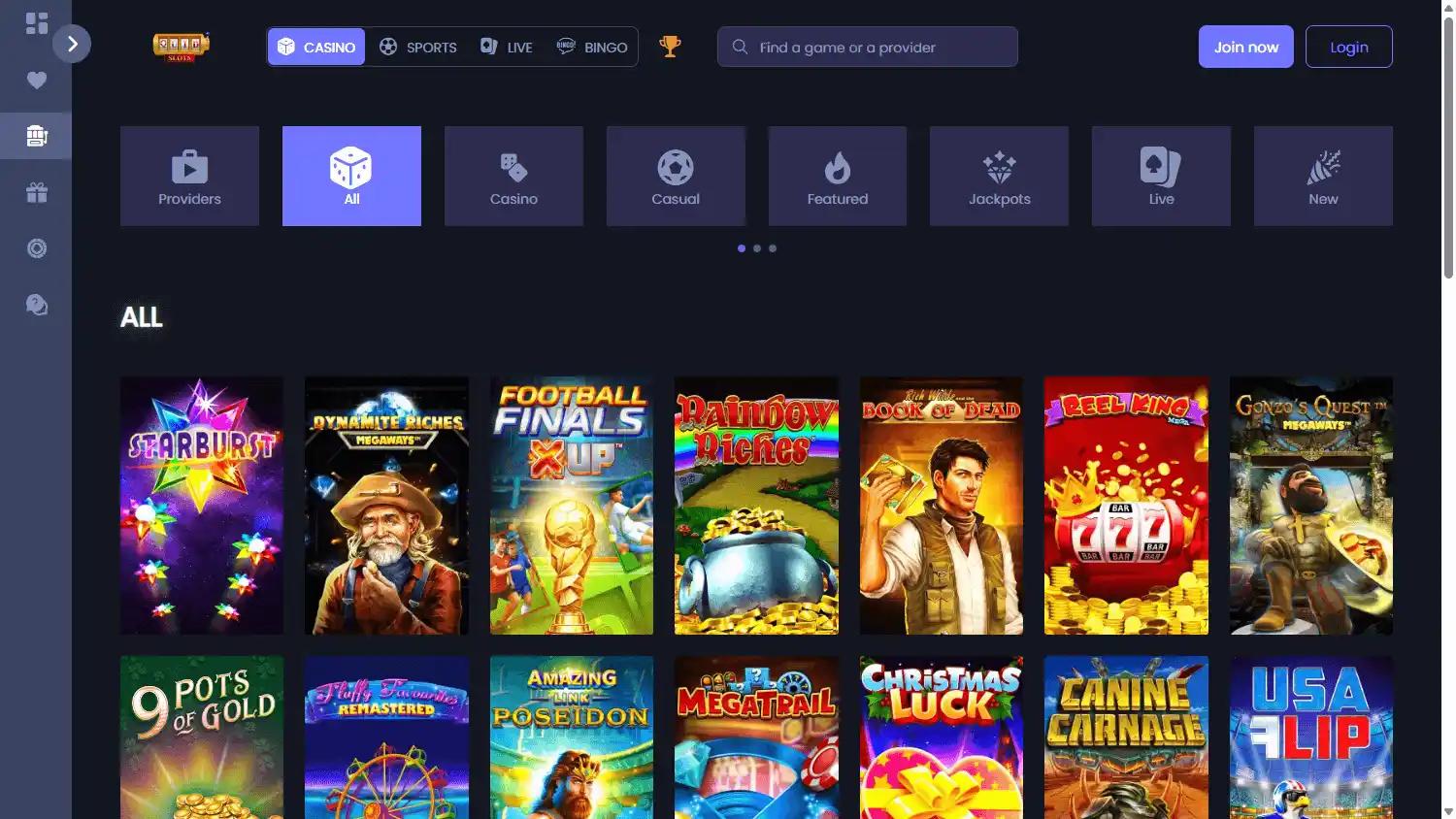 QuidSlots Casino screenshot 2